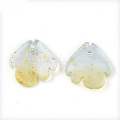 Two Tone Transparent Spray Painted Glass Charms&nbsp;GLAA-T017-05-B06
