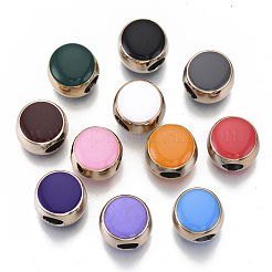 UV Plating Acrylic European Beads&nbsp;OACR-T005-105LG