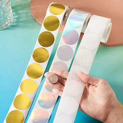 3 Rolls 3 Styles Vinyl Plastic Printable Holographic Stickers&nbsp;OFST-TA0001-10D