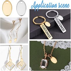 60Pcs 2 Colors 304 Stainless Steel Charms&nbsp;STAS-UN0039-15