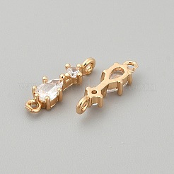 Brass Micro Pave Cubic Zirconia Pendants&nbsp;KK-TAC0010-04G-01