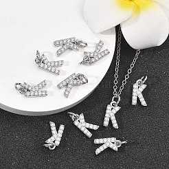 SHEGRACE Brass Micro Pave Clear Cubic Zirconia Pendants&nbsp;XGRQ29600-394P-K