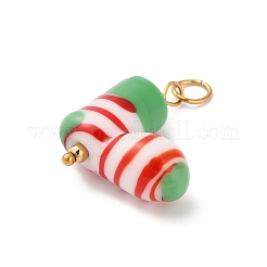 Christmas Handmade Lampwork Pendants&nbsp;STAS-C147-03E