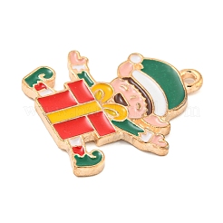 Christmas Theme Alloy Enamel Pendants&nbsp;ENAM-M221-01KCG-01