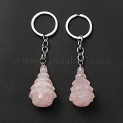 Natural Rose Quartz Keychain&nbsp;G-G997-D06