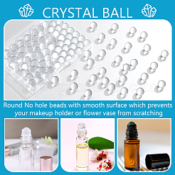 100Pcs Transparent Glass Sphere Beads&nbsp;G-NB0005-51C