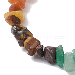 Chakra Natural Gemstone Chips Beaded Anklets for Women&nbsp;AJEW-AN00556