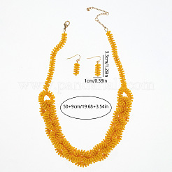 Bohemian Style Seed Beads Dangle Earrings & Necklaces Sets&nbsp;FS-WGB2256-01