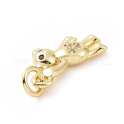 Brass Micro Pave Cubic Zirconia Charms&nbsp;KK-C012-15G