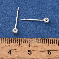 Brass Studs Earrings Finding&nbsp;KK-K383-04A-S