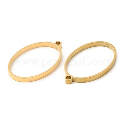 304 Stainless Steel Open Back Bezel Oval Pendants&nbsp;STAS-Z040-05G