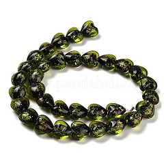 Handmade Dichroic Foil Glass Beads Strands&nbsp;DICH-U001-04F