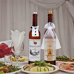 3 Sets Organza & Cloth Bride and Groom Wine Bottle Cover&nbsp;AJEW-CP0001-48