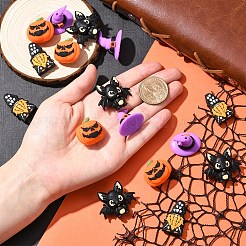 8Pcs 4 Styles Halloween Food Grade Silicone Focal Beads&nbsp;SIL-YW0002-17