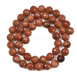 Synthetic Goldstone Beads Strands&nbsp;GG-CBA199E-F01-8mm