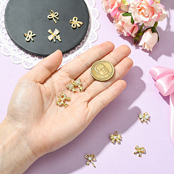 10Pcs 10 Styles Brass Micro Pave Cubic Zirconia Charms&nbsp;KK-CJ0003-75