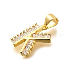 Rack Plating Brass Micro Pave Cubic Zirconia Pendants&nbsp;KK-L226-100G-K