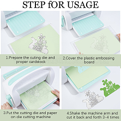 2 Styles Easter Egg & Rabbit Cutting Dies Stencils&nbsp;DIY-CP0012-03