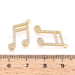 Brass Micro Pave Clear Cubic Zirconia Pendants&nbsp;KK-T074-110A-G