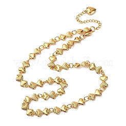304 Stainless Steel Bowknot Link Chain Necklaces for Women&nbsp;NJEW-G178-12G