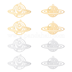 8Pcs 4 Style 201 Stainless Steel Pendants&nbsp;STAS-DC0001-54
