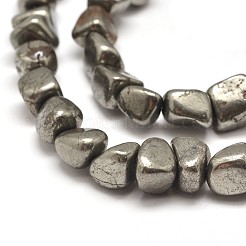 Natural Pyrite Nuggets Beads Strands&nbsp;G-I125-82