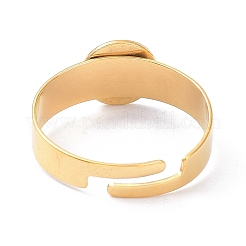 Ion Plating(IP) Adjustable 304 Stainless Steel Finger Rings Components&nbsp;STAS-P291-03A-G