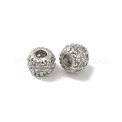 Rack Plating Brass Micro Pave Cubic Zirconia Beads&nbsp;KK-S366-16P-02