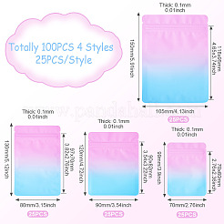 100Pcs 4 Styles PET Zipper Bags&nbsp;OPP-TA0001-19B