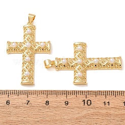 Brass with ABS Plastic Imitation Pearl Pendants&nbsp;KK-CBA2F11-28G