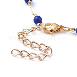 Round Synthetic Turquoise Anklets&nbsp;AJEW-AN00288
