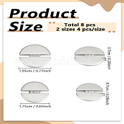 8Pcs 2 Style Alloy Rhinestone Shank Buttons&nbsp;BUTT-LP0001-92