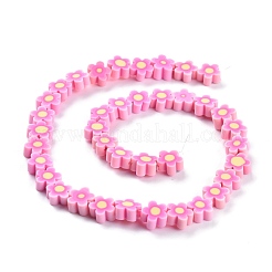Handmade Flower Polymer Clay Beads Strands&nbsp;CLAY-M003-07E