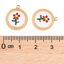 304 Stainless Steel Enamel Pendants&nbsp;STAS-L022-177B-G