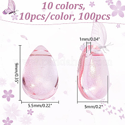 100Pcs 10 Colors Handmade Lampwork Beads&nbsp;LAMP-GA0001-10