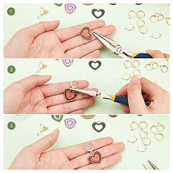 DIY Heart Drop Earring Making Kit&nbsp;DIY-GA0003-92