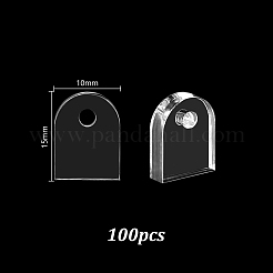 100Pcs Transparent Acrylic DIY Semicircle Shape Charms for Pen&nbsp;OACR-GA0001-29