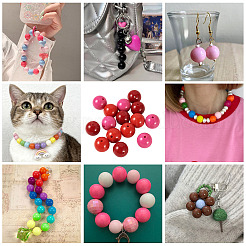 15Pcs 3 Colors Opaque Acrylic Beads&nbsp;SACR-TADJ0001-05B