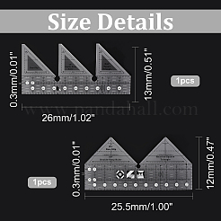 2Pcs 2 Style Acrylic Quilting Rulers&nbsp;DIY-AR0002-56