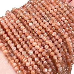 Natural Peach Moonstone Beads Strands&nbsp;X-G-C127-A02-02