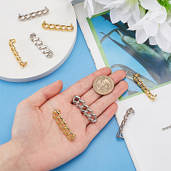 8Pcs 2 Colors Alloy Curb Chain Shoe Decorations&nbsp;FIND-HY0003-97