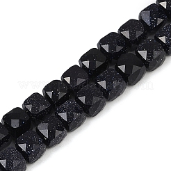 Synthetic Blue Goldstone Beads Strands&nbsp;G-H078-C47-6mm