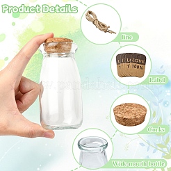 12Pcs 2 Styles Glass Bottle&nbsp;CON-YW0001-63