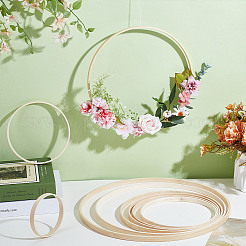 9Pcs 9 Styles Bamboo Embroidery Hoop Kit&nbsp;FIND-WH0126-848