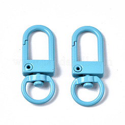 Spray Painted Eco-Friendly Alloy Swivel Snap Hooks Clasps&nbsp;PALLOY-YW0001-26-NR