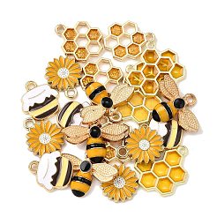 20Pcs 5 Styles Alloy Enamel Pendants&nbsp;ENAM-FP0002-57
