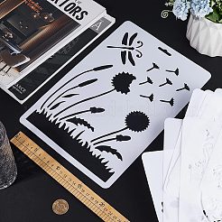 10Pcs 10 Styles PP Plastic Hollow Out Drawing Painting Stencils Templates&nbsp;DIY-GF0007-35