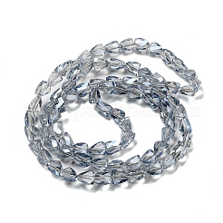 Transparent Electroplate Glass Beads Strands&nbsp;GLAA-G116-03A-HR01