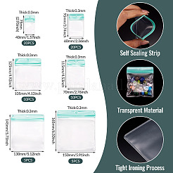 70Pcs 6 Styles Rectangle Transparence EVA Zip Top Gift Bags&nbsp;OPP-TA0001-25A