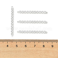 SHEGRACE Brass Pave Clear Cubic Zirconia Connector Charms&nbsp;XGRQ3P326-640P
